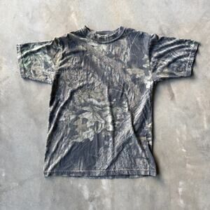 VINTAGE 90S 00S REALTREE MOSSY OAK CAMO TEE SHIRT FITS MENS SMALL